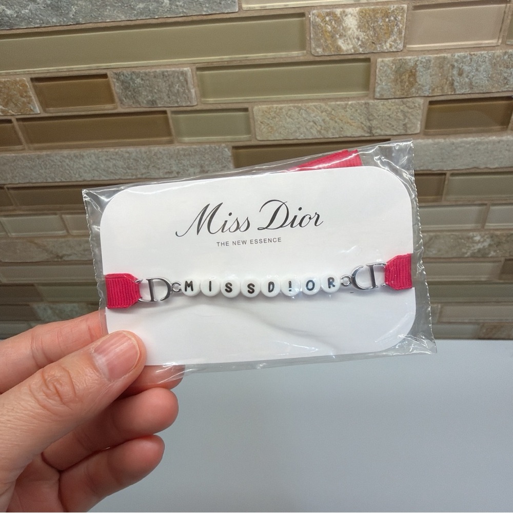 Dior Limited Edition Miss Dior Pink Cord Alphabet Bracelet (NIB)